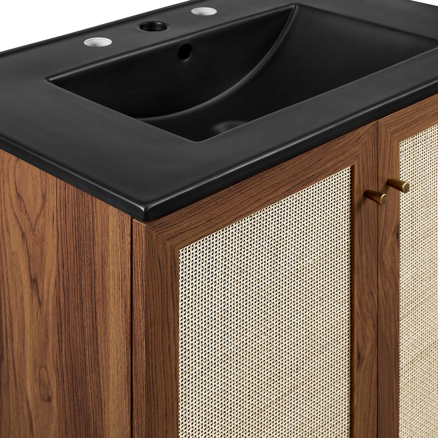 Modway furniture Soma Bathroom Vanity with Black Basin Included - EEI-6712-OAK-BLK