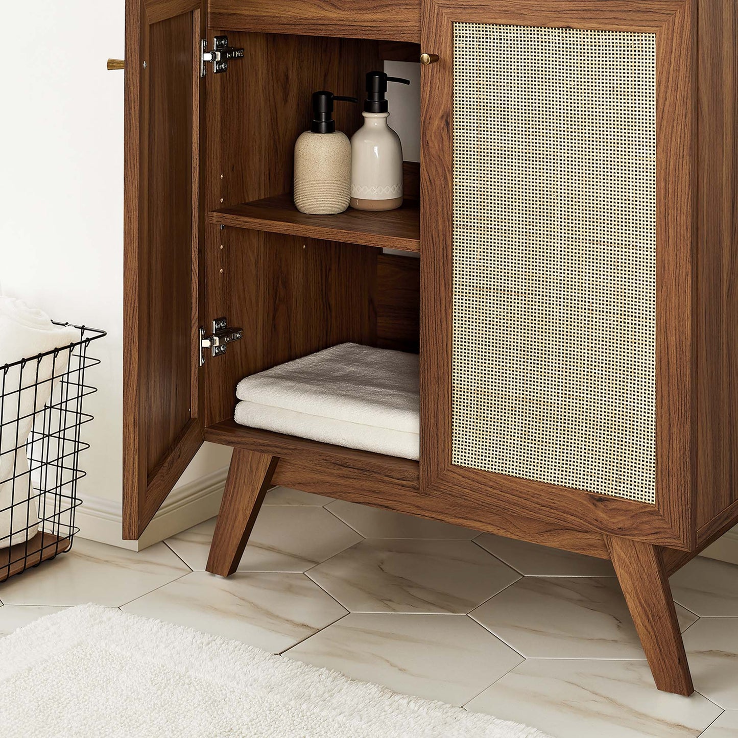 Modway furniture Soma Bathroom Vanity with Black Basin Included - EEI-6712-OAK-BLK