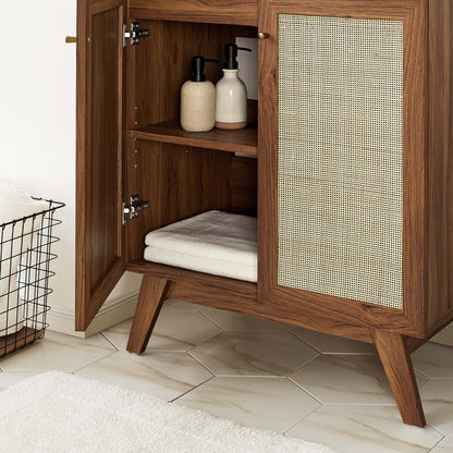 Modway furniture Soma Bathroom Vanity with Black Basin Included - EEI-6712-OAK-BLK
