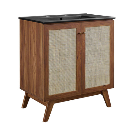 Modway furniture Soma Bathroom Vanity with Black Basin Included - EEI-6712-OAK-BLK