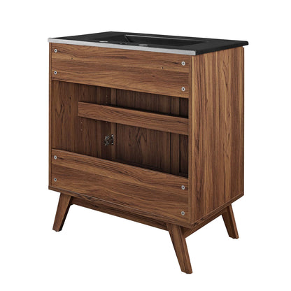 Modway furniture Soma Bathroom Vanity with Black Basin Included - EEI-6712-OAK-BLK