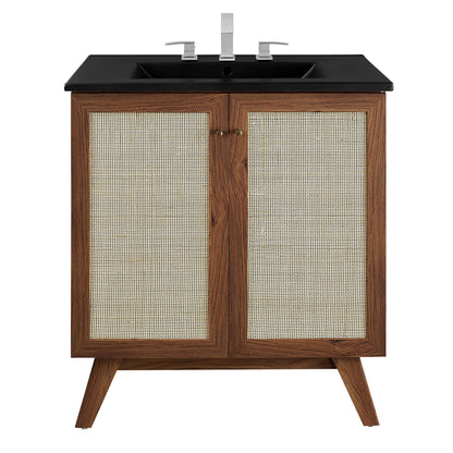 Modway furniture Soma Bathroom Vanity with Black Basin Included - EEI-6712-OAK-BLK