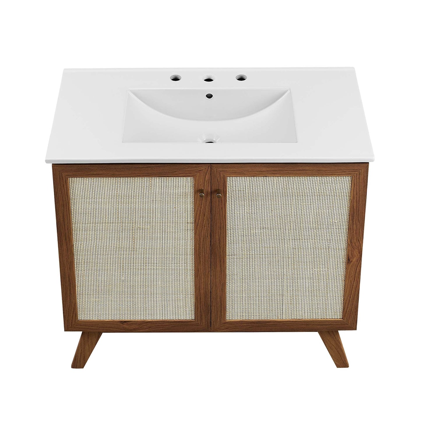 Modway furniture Soma Bathroom Vanity with White Basin Included - EEI-6711-OAK-WHI