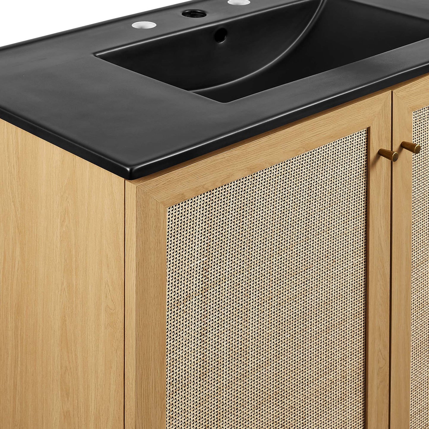 Modway furniture Soma Bathroom Vanity with Black Basin Included - EEI-6712-OAK-BLK