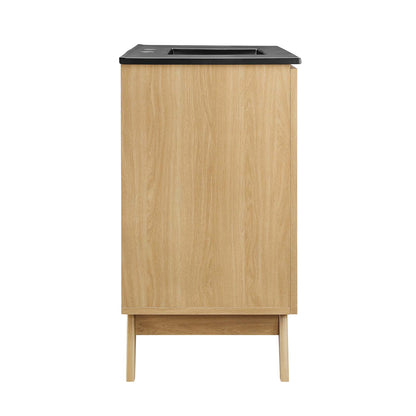 Modway furniture Soma Bathroom Vanity with Black Basin Included - EEI-6712-OAK-BLK
