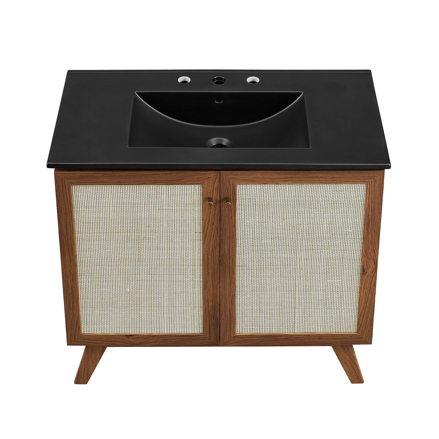 Modway furniture Soma Bathroom Vanity with Black Basin Included - EEI-6712-OAK-BLK