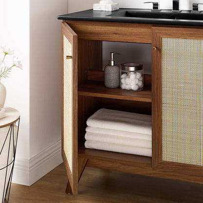 Modway furniture Soma Bathroom Vanity with Black Basin Included - EEI-6712-OAK-BLK