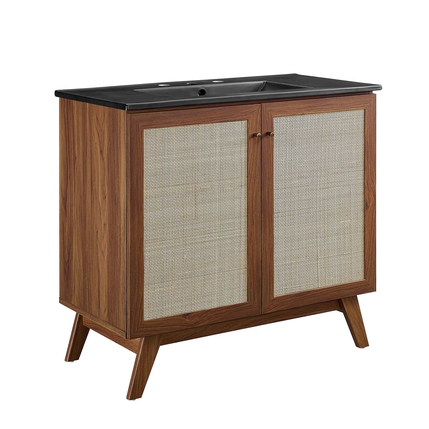 Modway furniture Soma Bathroom Vanity with Black Basin Included - EEI-6712-OAK-BLK