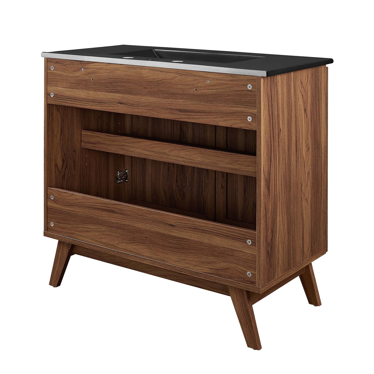 Modway furniture Soma Bathroom Vanity with Black Basin Included - EEI-6712-OAK-BLK