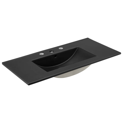 Modway furniture Soma Bathroom Vanity with Black Basin Included - EEI-6712-OAK-BLK