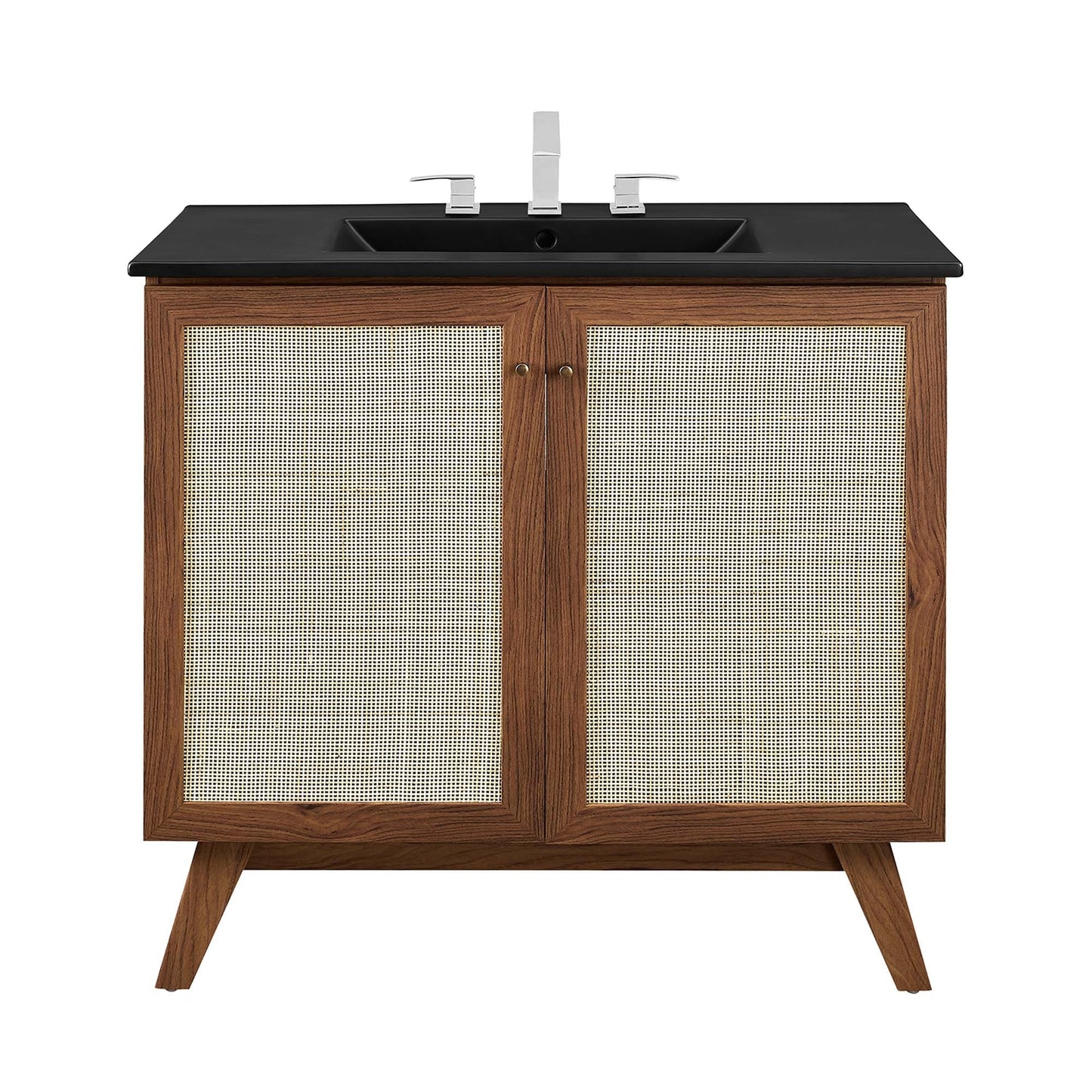 Modway furniture Soma Bathroom Vanity with Black Basin Included - EEI-6712-OAK-BLK
