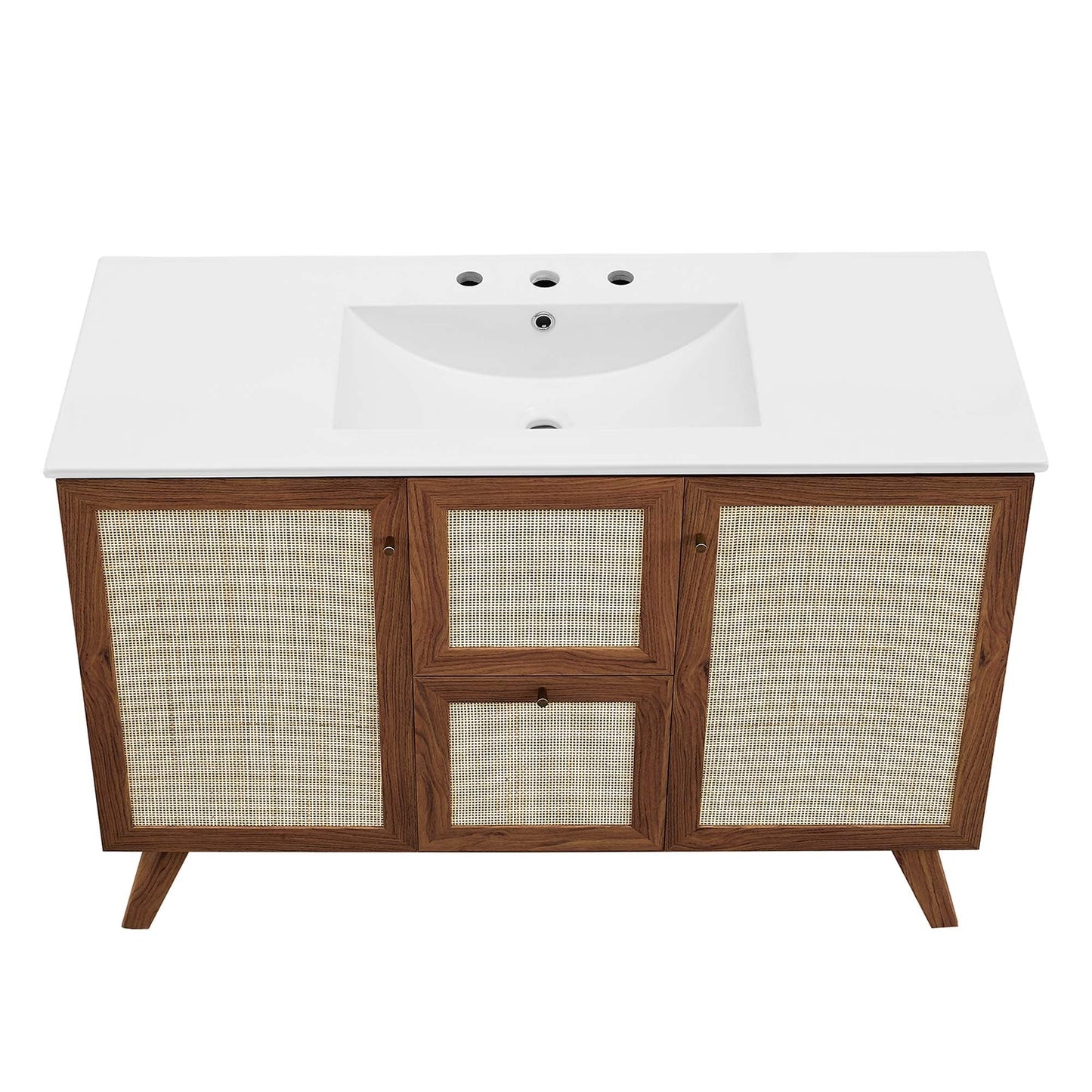 Modway furniture Soma Bathroom Vanity with White Basin Included - EEI-6711-OAK-WHI