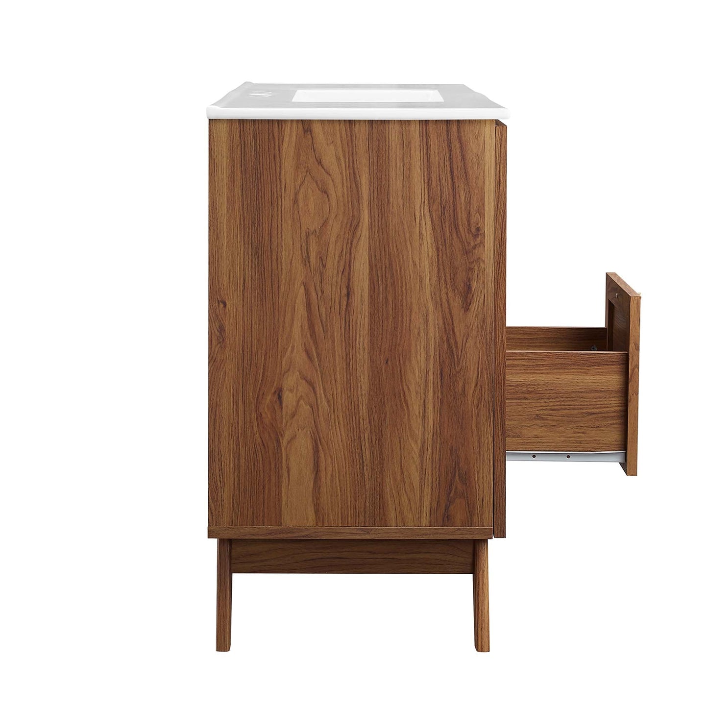 Modway furniture Soma Bathroom Vanity with White Basin Included - EEI-6711-OAK-WHI