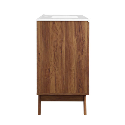Modway furniture Soma Bathroom Vanity with White Basin Included - EEI-6711-OAK-WHI