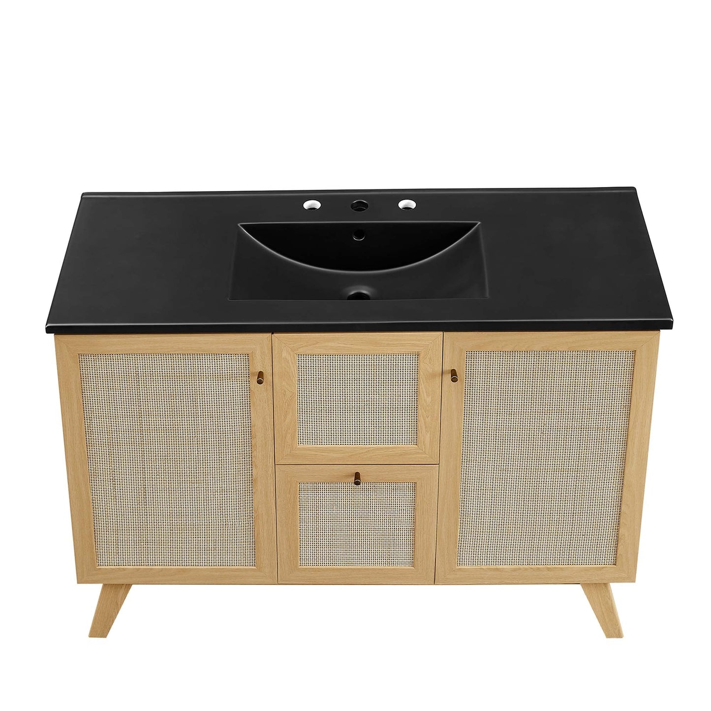 Modway furniture Soma Bathroom Vanity with Black Basin Included - EEI-6712-OAK-BLK