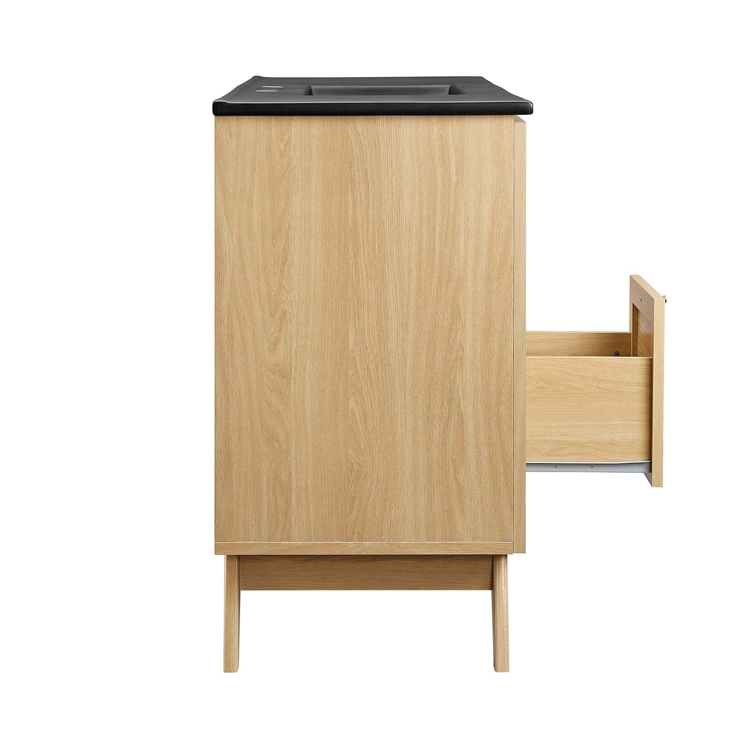 Modway furniture Soma Bathroom Vanity with Black Basin Included - EEI-6712-OAK-BLK