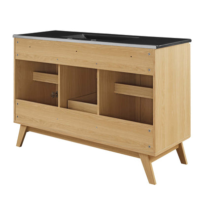 Modway furniture Soma Bathroom Vanity with Black Basin Included - EEI-6712-OAK-BLK