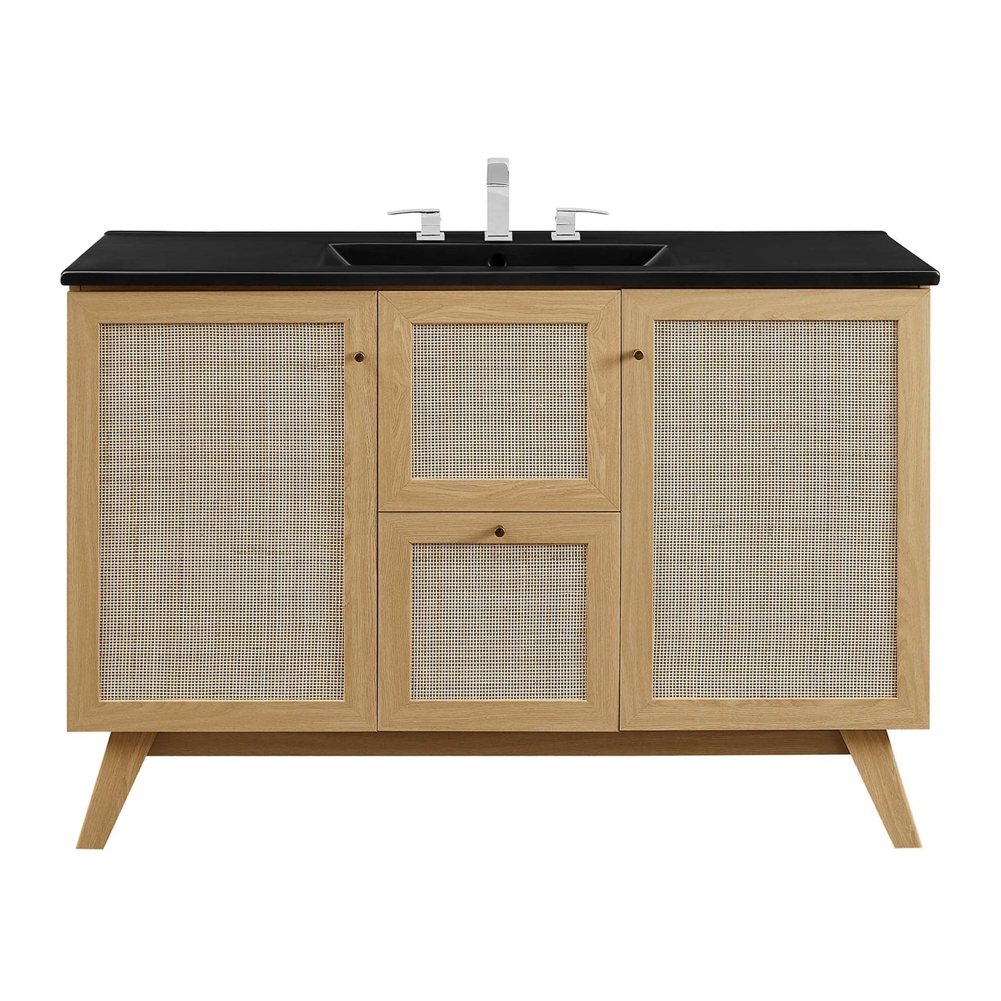Modway furniture Soma Bathroom Vanity with Black Basin Included - EEI-6712-OAK-BLK