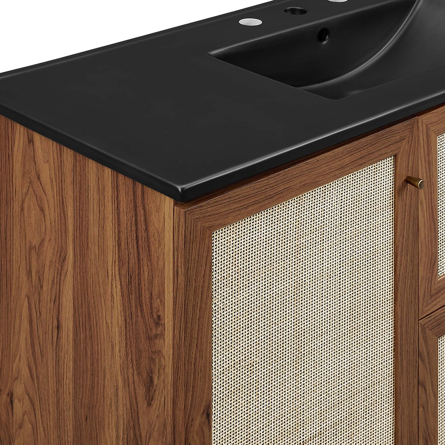 Modway furniture Soma Bathroom Vanity with Black Basin Included - EEI-6712-OAK-BLK