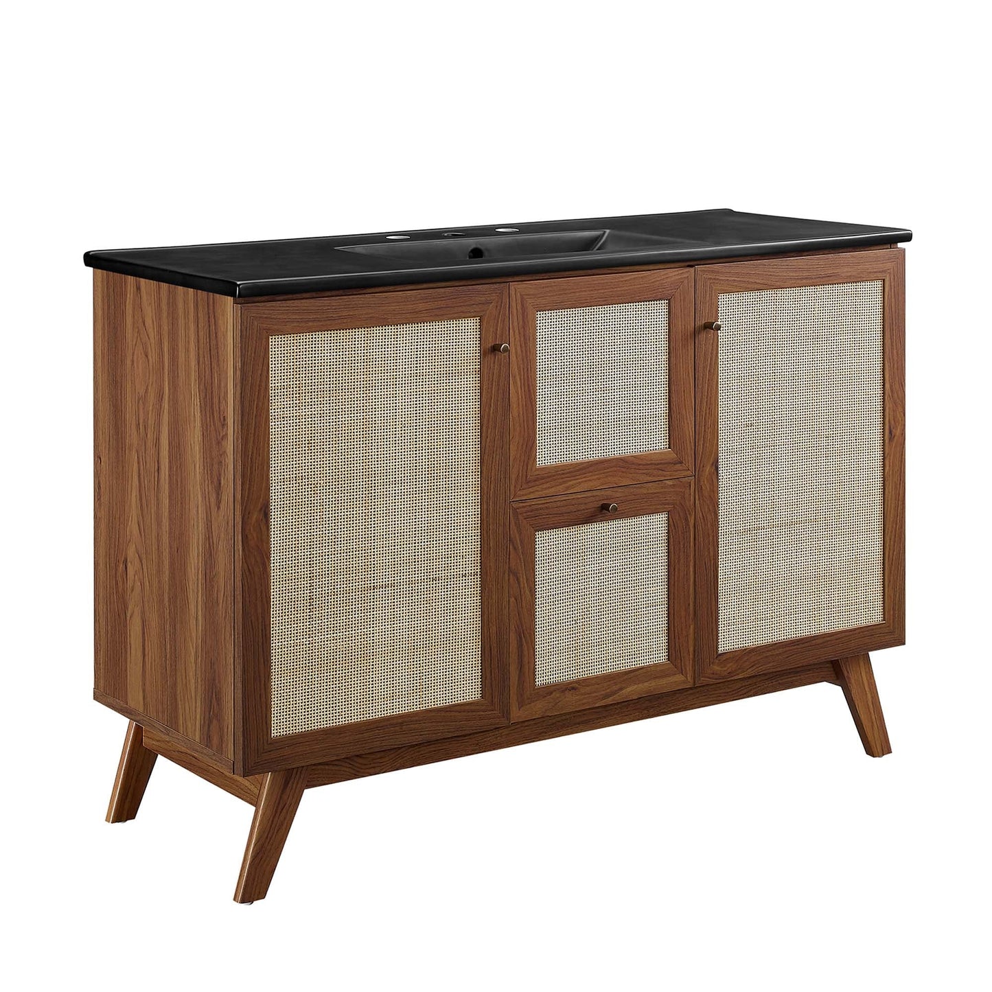 Modway furniture Soma Bathroom Vanity with Black Basin Included - EEI-6712-OAK-BLK
