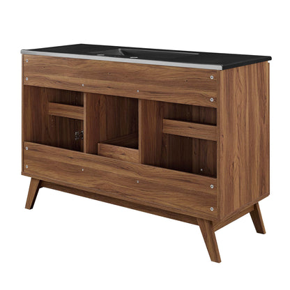 Modway furniture Soma Bathroom Vanity with Black Basin Included - EEI-6712-OAK-BLK