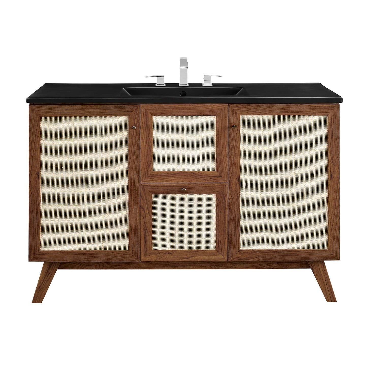 Modway furniture Soma Bathroom Vanity with Black Basin Included - EEI-6712-OAK-BLK