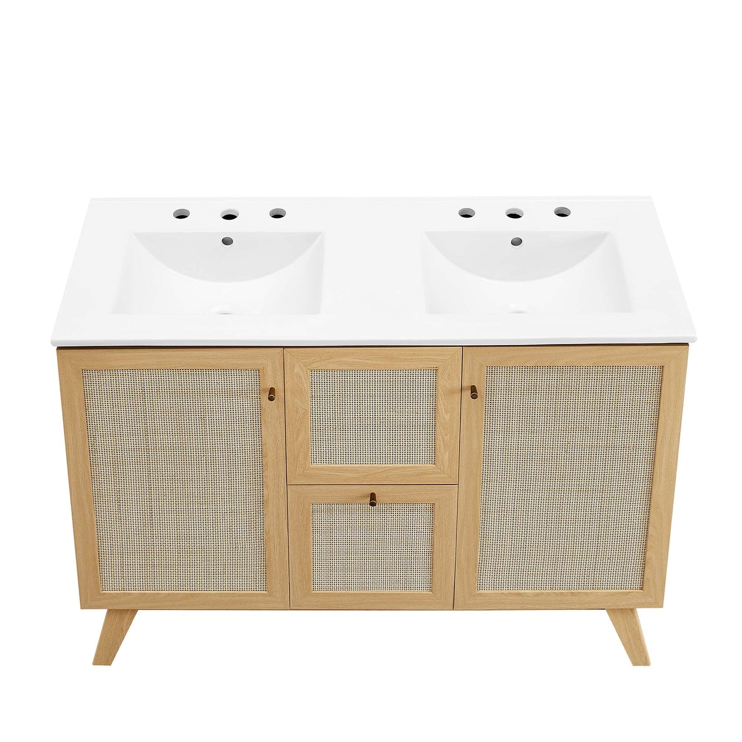 Modway furniture Soma Bathroom Vanity with White Basin Included - EEI-6711-OAK-WHI