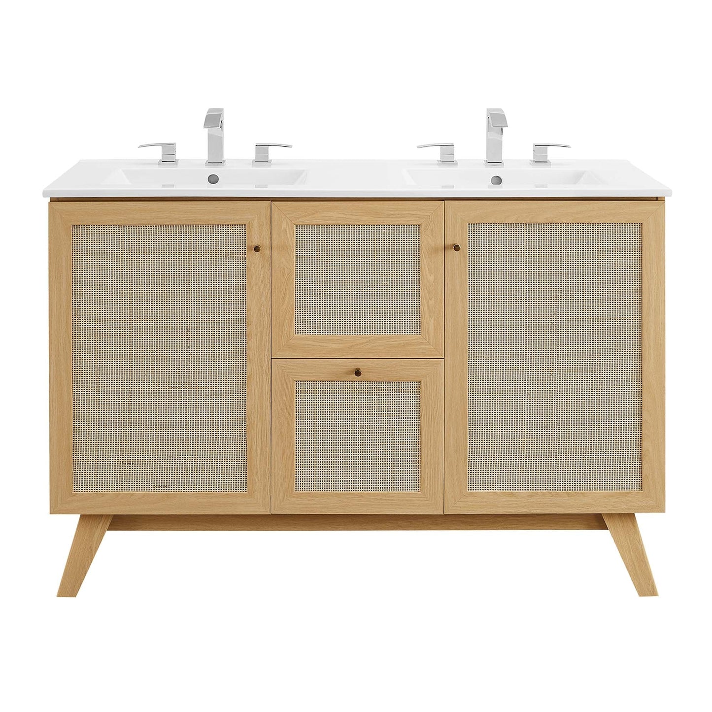 Modway furniture Soma Bathroom Vanity with White Basin Included - EEI-6711-OAK-WHI