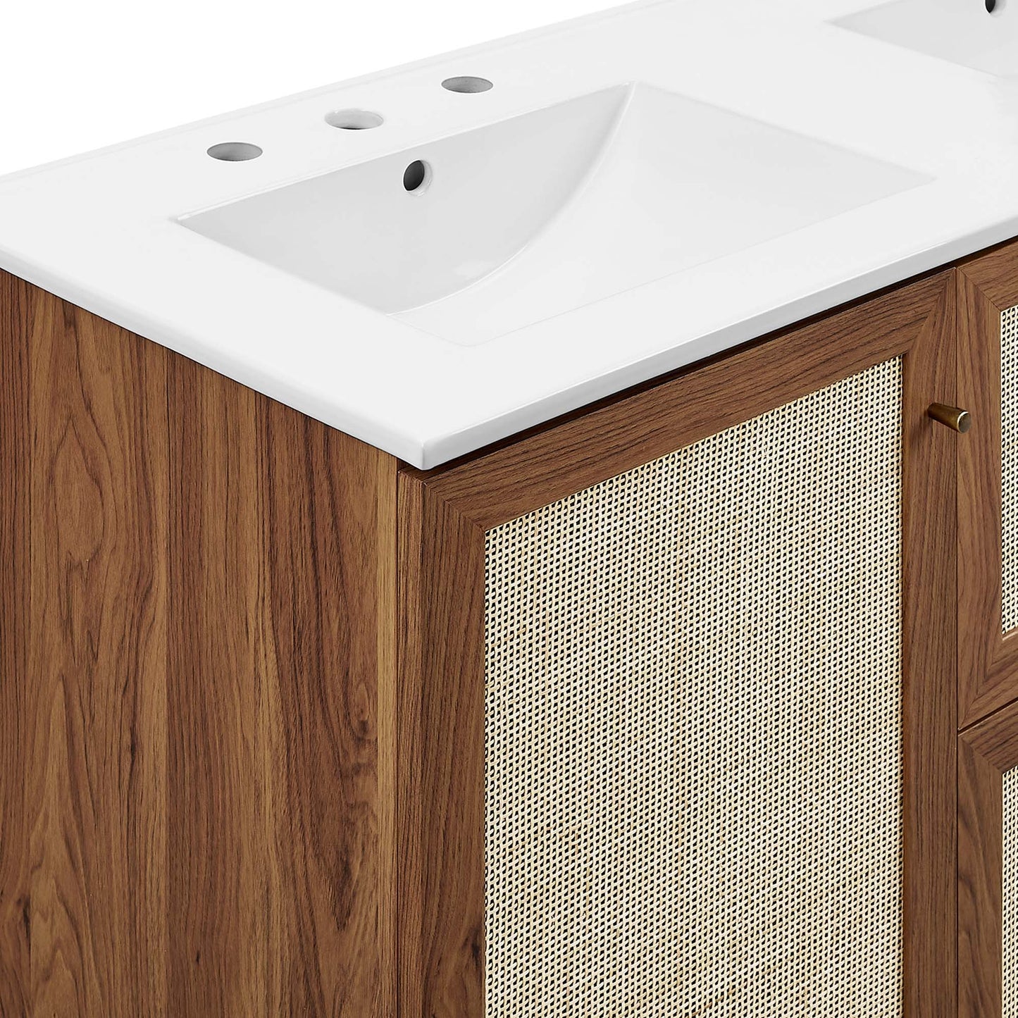 Modway furniture Soma Bathroom Vanity with White Basin Included - EEI-6711-OAK-WHI