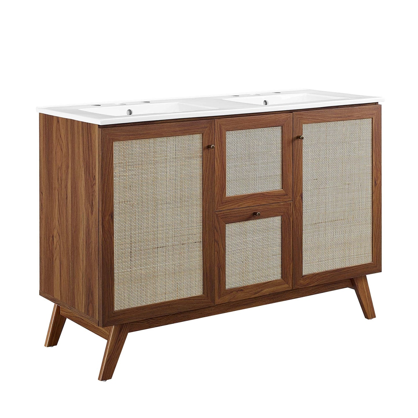 Modway furniture Soma Bathroom Vanity with White Basin Included - EEI-6711-OAK-WHI