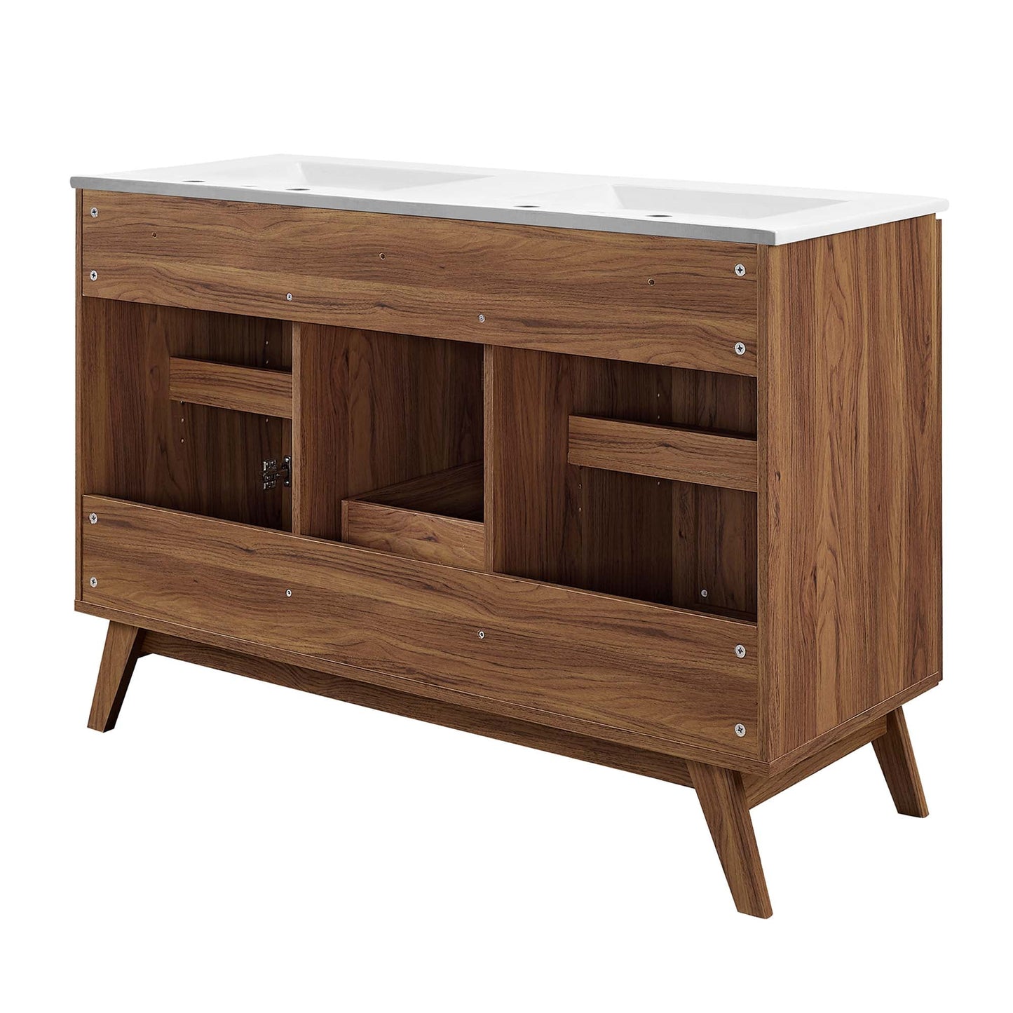 Modway furniture Soma Bathroom Vanity with White Basin Included - EEI-6711-OAK-WHI