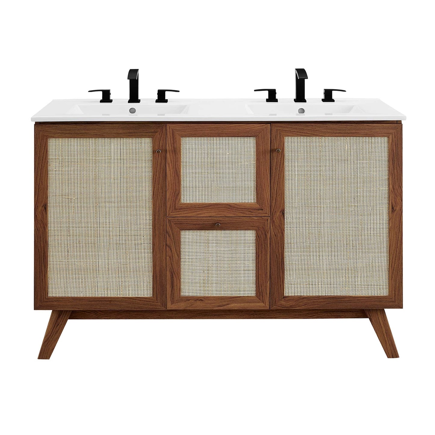 Modway furniture Soma Bathroom Vanity with White Basin Included - EEI-6711-OAK-WHI