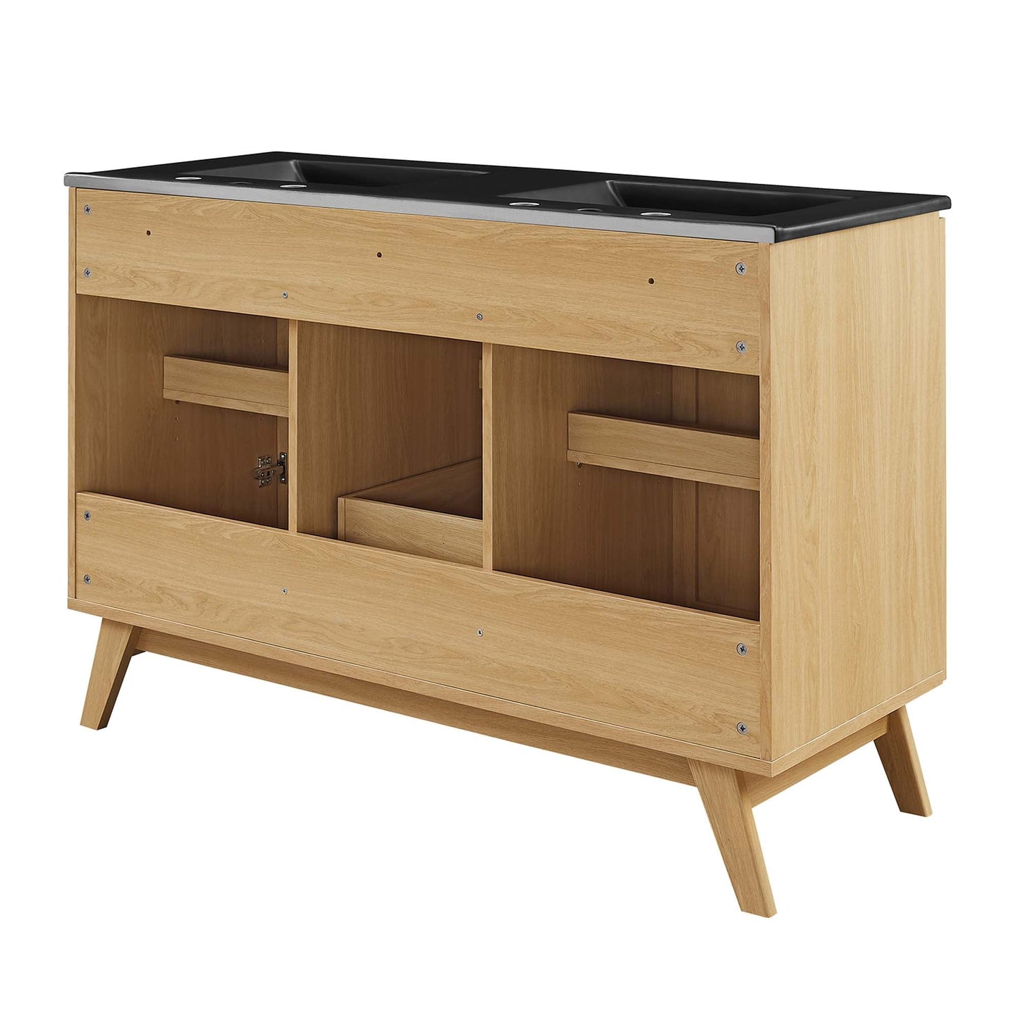 Modway furniture Soma Bathroom Vanity with Black Basin Included - EEI-6712-OAK-BLK
