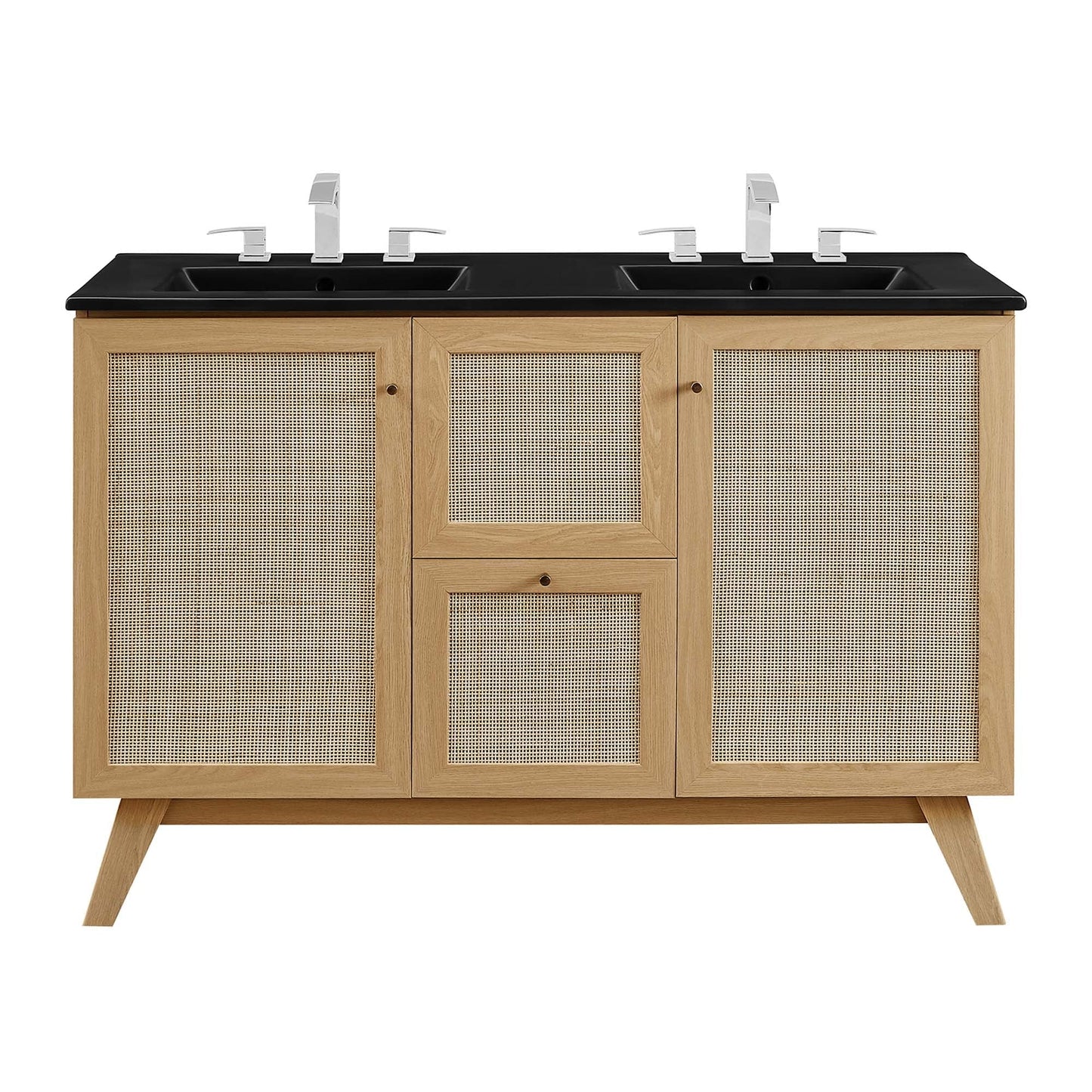 Modway furniture Soma Bathroom Vanity with Black Basin Included - EEI-6712-OAK-BLK