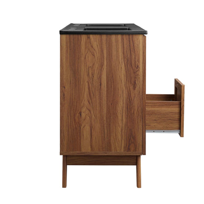 Modway furniture Soma Bathroom Vanity with Black Basin Included - EEI-6712-OAK-BLK