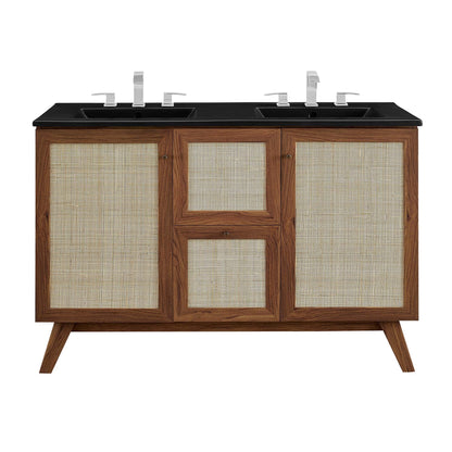 Modway furniture Soma Bathroom Vanity with Black Basin Included - EEI-6712-OAK-BLK