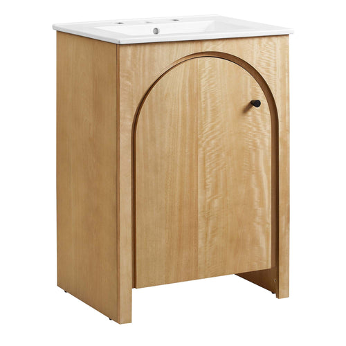 Modway furniture Appia Bathroom Vanity Basin Included - EEI-6788-OAK-WHI