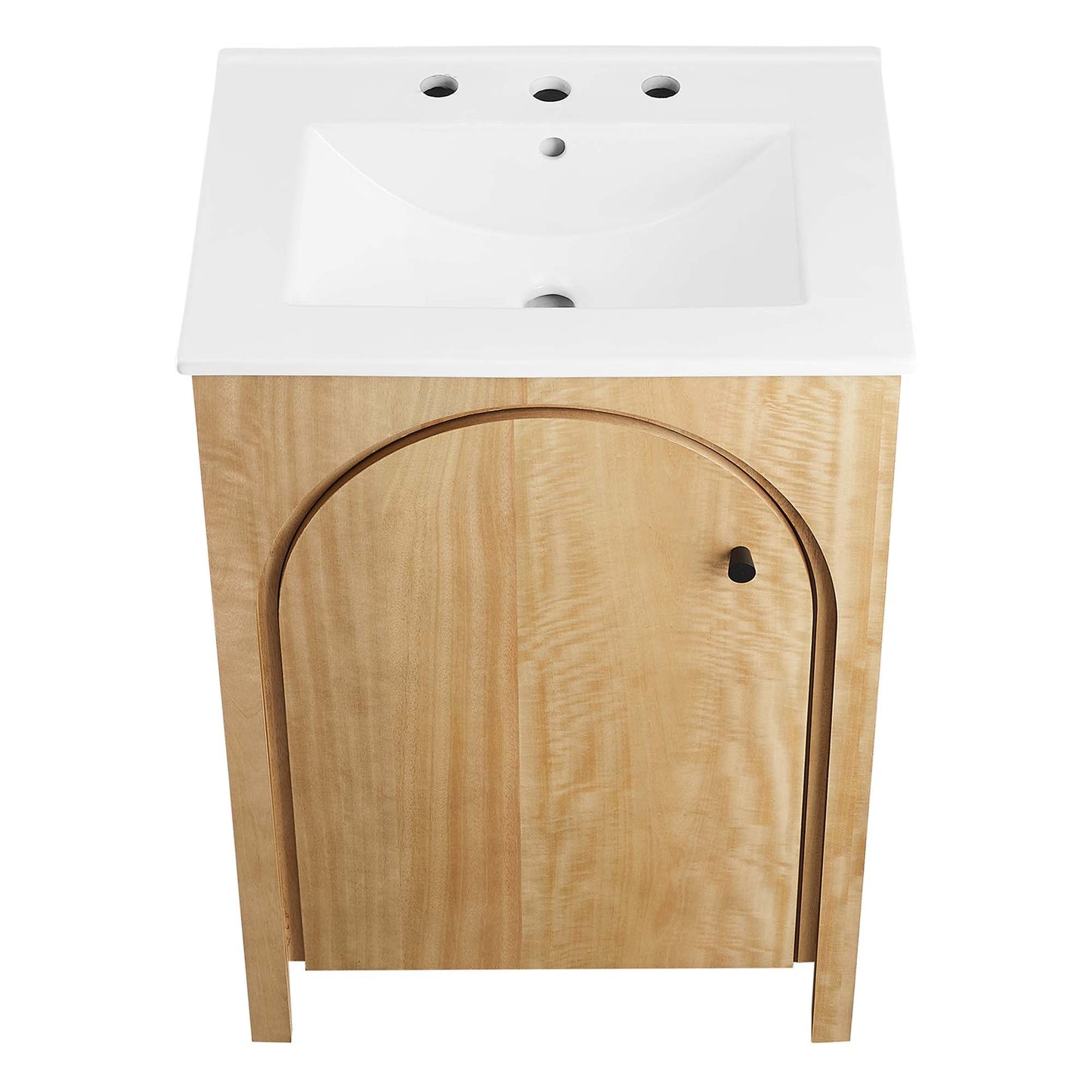 Modway furniture Appia Bathroom Vanity Basin Included - EEI-6788-OAK-WHI