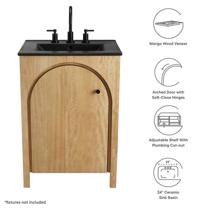 Modway furniture Appia Bathroom Vanity Basin Included - EEI-6788-OAK-WHI