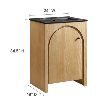 Modway furniture Appia Bathroom Vanity Basin Included - EEI-6788-OAK-WHI