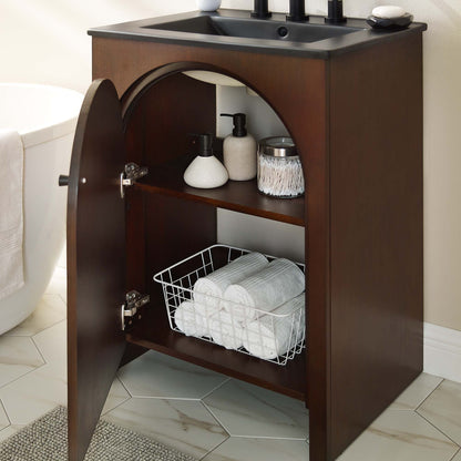 Modway furniture Appia Bathroom Vanity Basin Included - EEI-6788-OAK-WHI