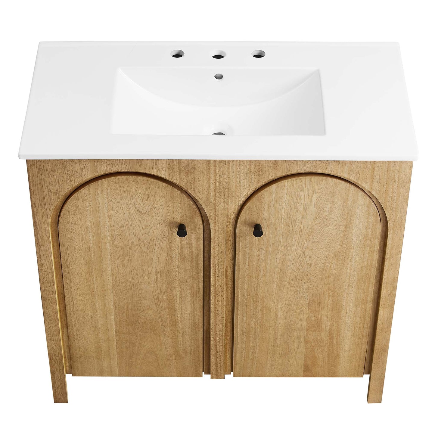 Modway furniture Appia Bathroom Vanity Basin Included - EEI-6788-OAK-WHI