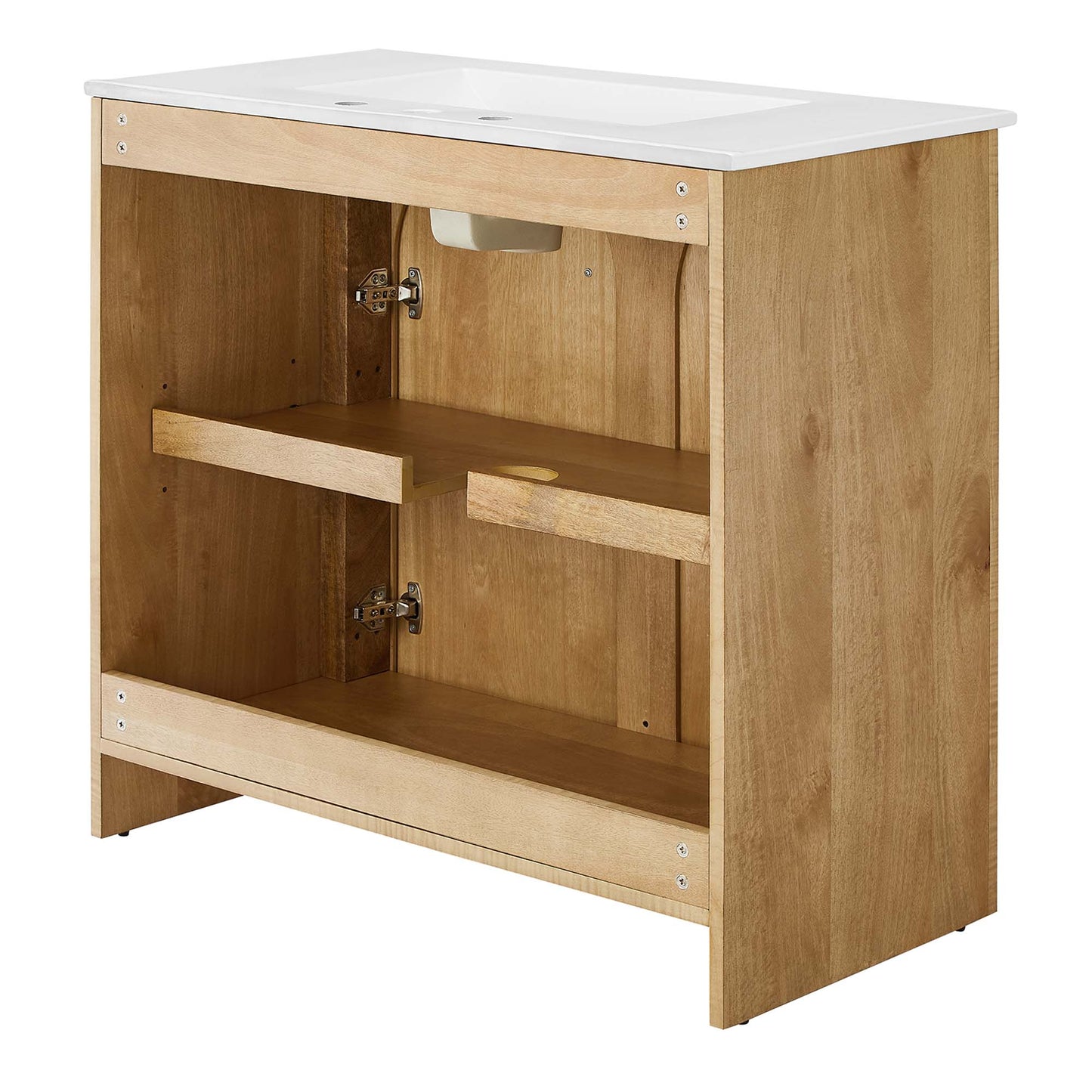 Modway furniture Appia Bathroom Vanity Basin Included - EEI-6788-OAK-WHI