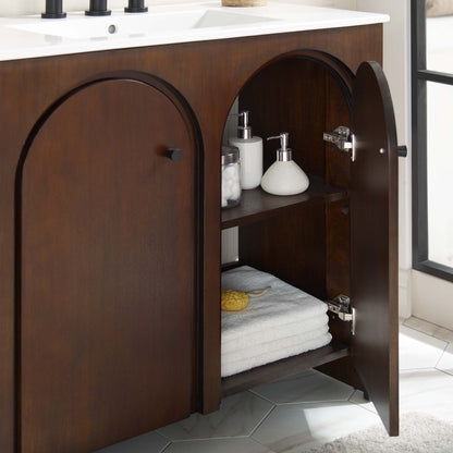 Modway furniture Appia Bathroom Vanity Basin Included - EEI-6788-OAK-WHI