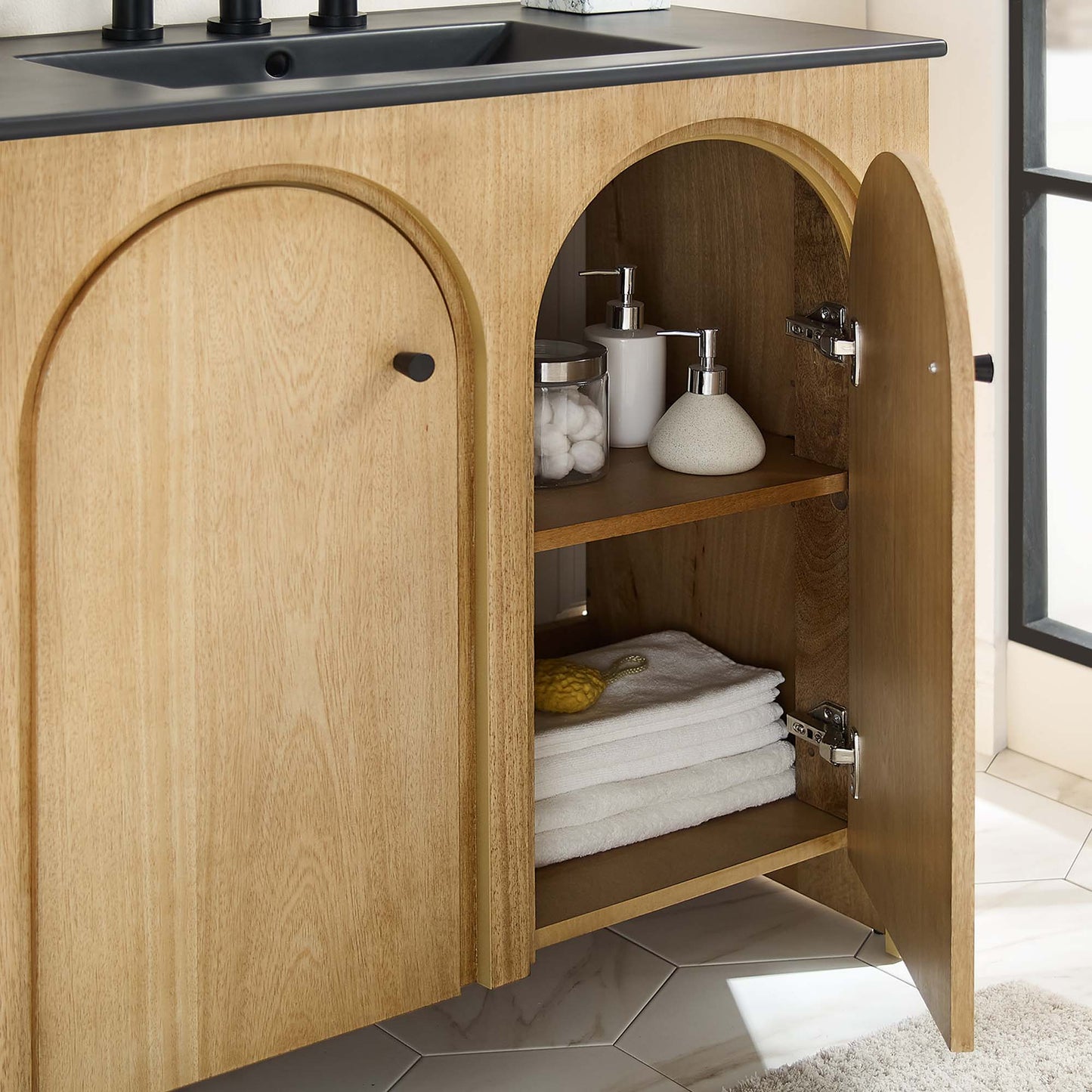 Modway furniture Appia Bathroom Vanity Basin Included - EEI-6788-OAK-WHI