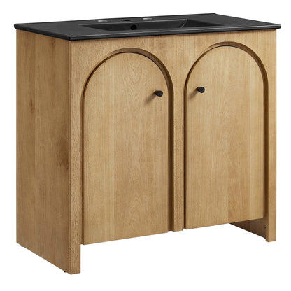 Modway furniture Appia Bathroom Vanity Basin Included - EEI-6788-OAK-WHI