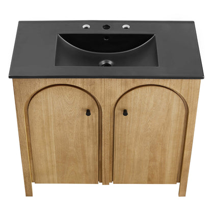 Modway furniture Appia Bathroom Vanity Basin Included - EEI-6788-OAK-WHI