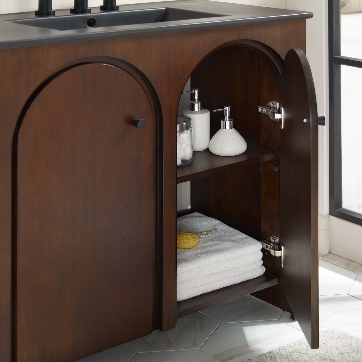 Modway furniture Appia Bathroom Vanity Basin Included - EEI-6788-OAK-WHI