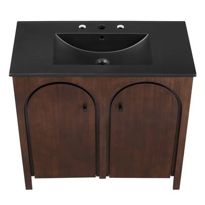 Modway furniture Appia Bathroom Vanity Basin Included - EEI-6788-OAK-WHI