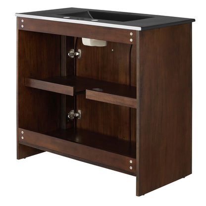 Modway furniture Appia Bathroom Vanity Basin Included - EEI-6788-OAK-WHI